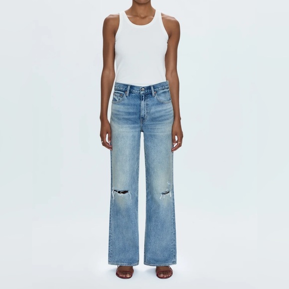 pistola Denim - Pistola Hendrix High Rise Baggy Jean - Apprentice Distresse